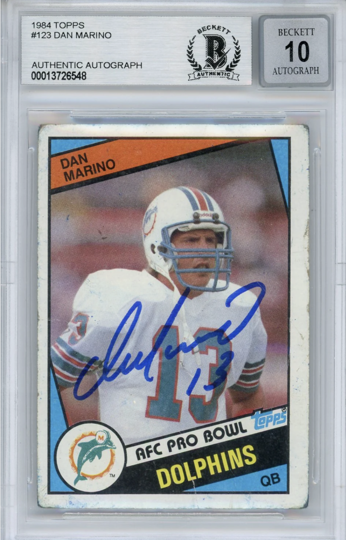 Carta Beckett 10 de Dan Marino autografiada
